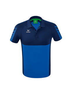 Erima Sport-Polo Six Wings (100% Polyester, schnelltrocknend, angenehmes Tragegefühl) royalblau/navyblau Herren